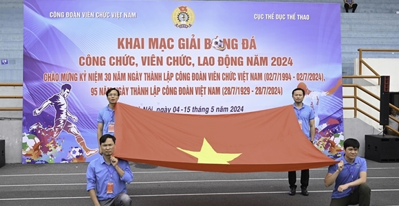 Hơn 600 vận động viên tham gia Giải bóng đá Công đoàn Viên chức Việt Nam 2024